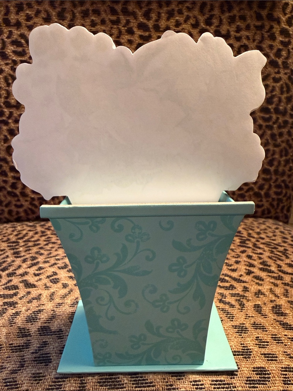 Hallmark Aqua Floral Note Caddy Set - Picture 3 of 5